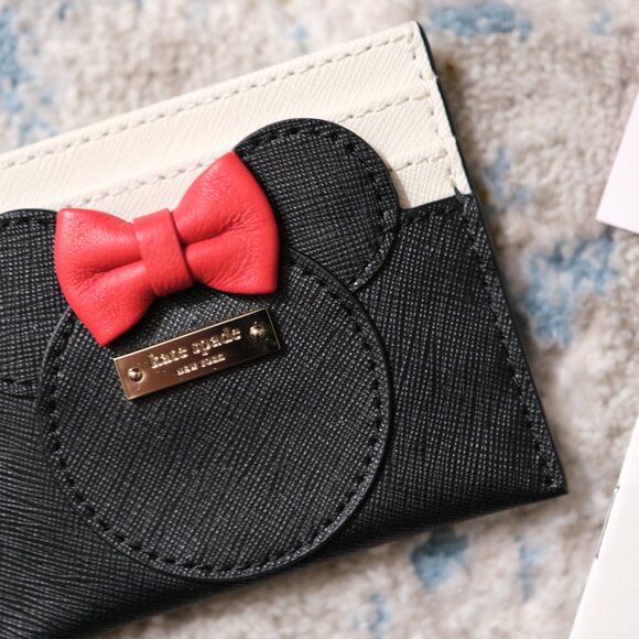KATE SPADE x DISNEY Minnie Mouse Small Wallet Credit Card Case Holder New NWT - Picture 1 of 4